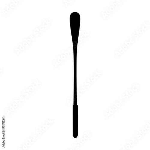 Silhouette of a Wooden Brewing Paddle for Stirring Mash, Representing Traditional Craftsmanship and Microbrewery Processes.