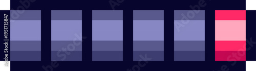 Loading bar showing progress status with one segment low