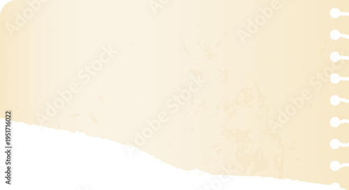 Blank aged torn notebook paper background