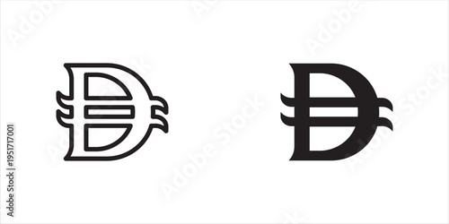 UAE Dirham icon set symbol vector illustration, Dirham Currency sign, dirham symbol new, UAE new currency sign, dirham-coins, gold coins with UAE currency logo, United Arab Emirates Dirham Logo isolat