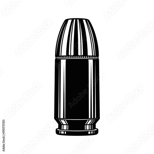 Fired Bullet Projectile Silhouette for Ballistics Forensics and Firearm Investigations