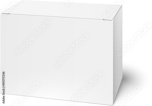 White product box packaging mockup casting shadow