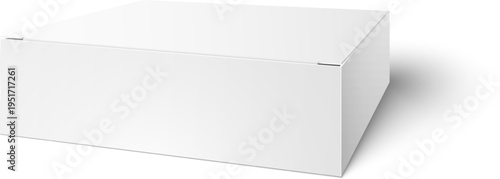 White blank flat box packaging template mockup