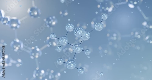 L-Serine rotating 3D model of neurotransmitter, seamless looped video
