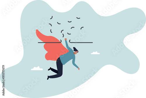 Breakthrough business barrier, overcome difficulty or obstacle to success, solve problem,human life and situation.