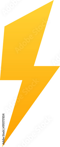 Yellow lightning bolt symbol illustrating power and electricity