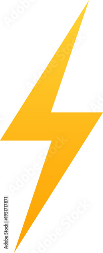Yellow lightning bolt symbol illustrating energy and electricity