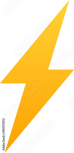 Yellow gradient lightning bolt symbol representing power