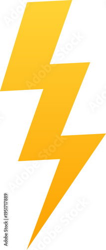 Yellow lightning bolt symbol representing power energy speed