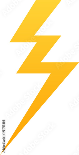 Yellow lightning bolt symbol representing power energy