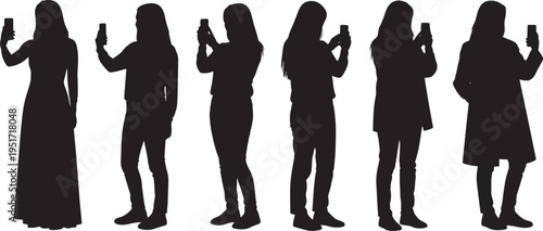 People Engrossed in Mobile Phones