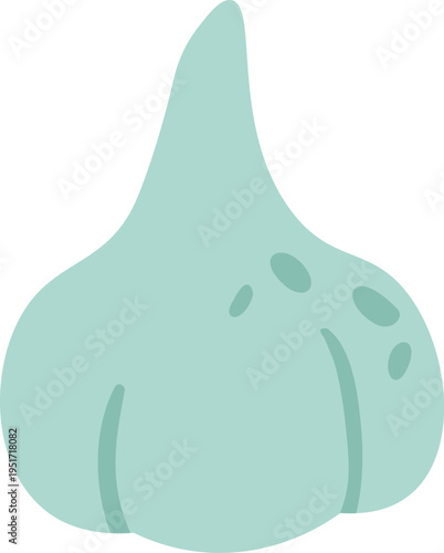 Garlic bulb flat icon vector illustration design