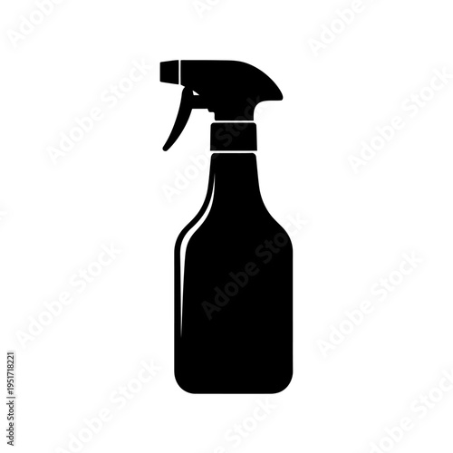 Black Silhouette of a Luminol Spray Bottle for Chemical Reagents and Forensic Crime Scene Investigation