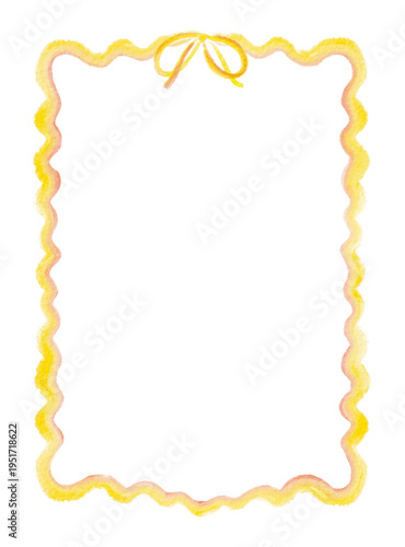 Whimsical Doodle Frame Border Gouache Watercolor Decorative Coquette  Painterly Coquette Card Banner Poster Element