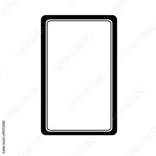 Black Silhouette of a Collectible Trading Card Back for Hobbyists and Strategic Card Games