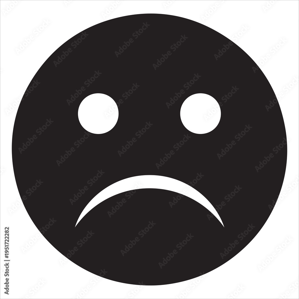 Obraz premium Sad face emoticon icon vector