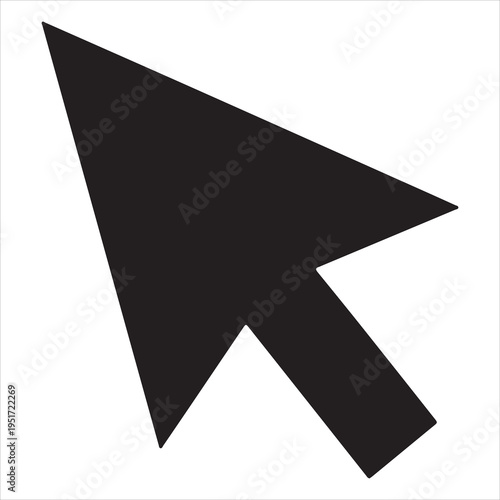 Black cursor pointer icon vector