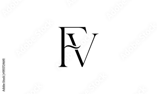 FV initial letter logo or FV monogram