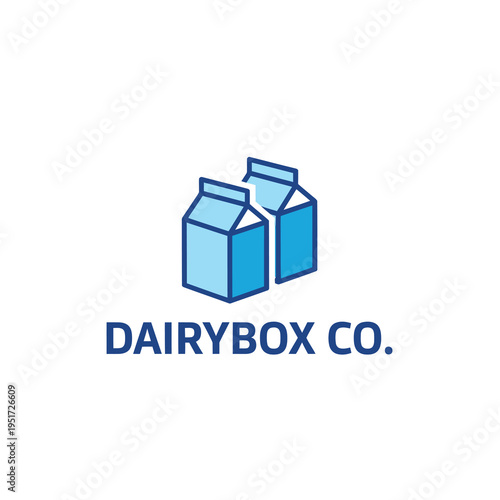 Minimalist Dairybox Co Milk Carton Logo