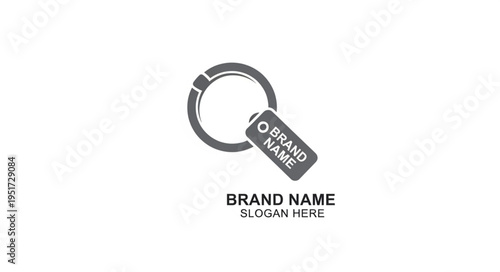 Magnifying glass logo concept for brand identity and business promotion.