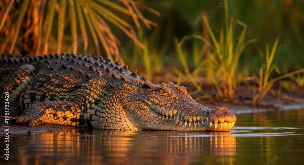 Obraz premium crocodile in a pond