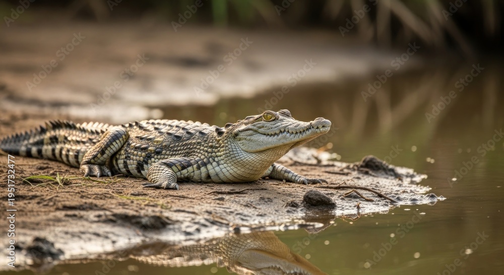 Fototapeta premium alligator in the zoo
