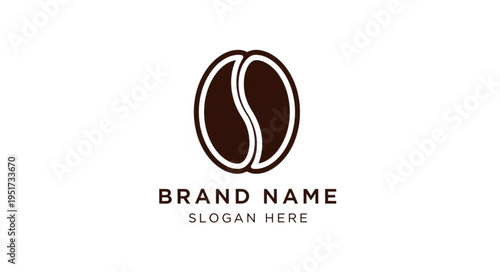 Minimalist Coffee Bean Logo Design for Branding and Cafe Identity.