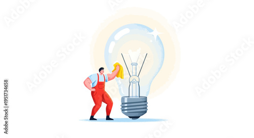 Business strategist refining and polishing a brilliant innovative concept for successful market launch and brand dominance