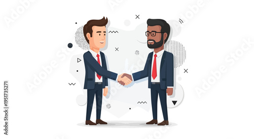 Strategic B2B Partnership and Client Onboarding: Diverse Professional Executives Sealing a High-Stakes Deal with a Trust-Building Handshake for Corporate Sales Collateral