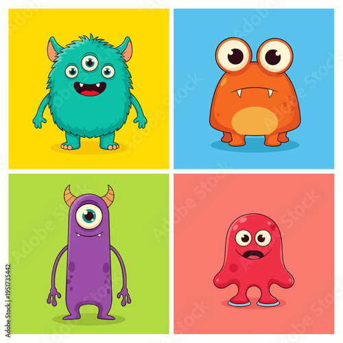 Cute monster illustrations full of charm color and personality