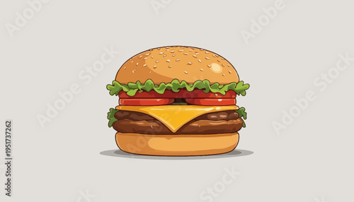 hamburger on a white background