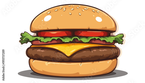 hamburger on a white background