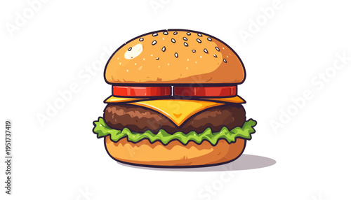 hamburger on a white background