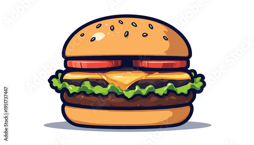 hamburger on a white background