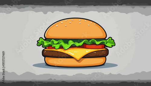 hamburger on a white background