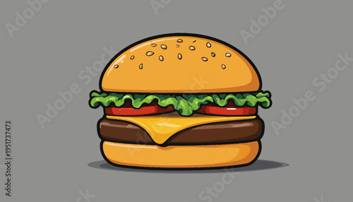 hamburger on a white background