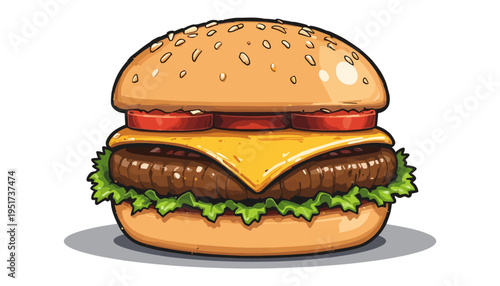 hamburger on a white background