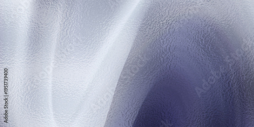 Light matte rippled surface. Plastic glass. Frosted winter window glass. White gray gradient transparent background. Panoramic realistic  Vector illustration