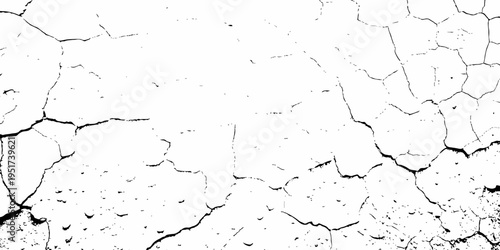 A weathered and aged gray concrete wall surface featuring a rough grunge texture with peeling paint and a damaged pattern of deep cracks across the dirty stone material