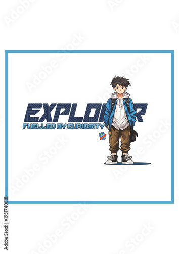 explorer vector art poster