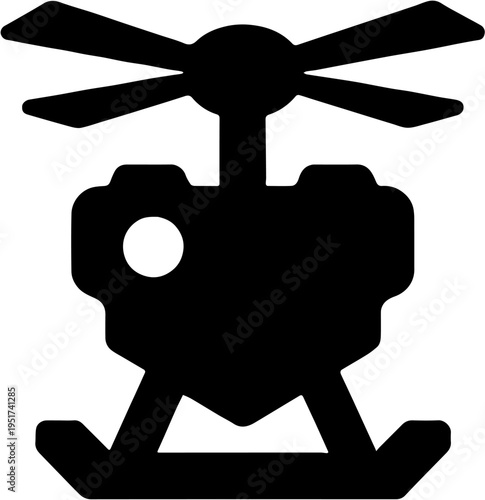 drone icon silhouette vector illustration, isolated on white