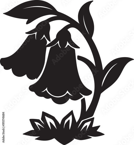 Bell Trumpet Flower  Icon – Vector Illustration