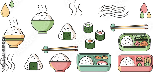 Essential Oils and Aromatherapy Icons Set with Water Drops, Steam, Diffuser, and Healing Elements for Relaxation and Wellness