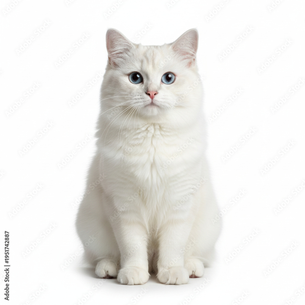 Obraz premium british kitten on white background