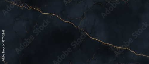 Elegant black marble texture with golden veins, luxury wallpaper background, high-resolution abstract stone pattern