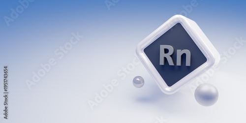 Wallpaper Mural Radon. Chemicals, micro and macronutrients. Periodic table of Mendeleev. Microelements necessary for humans. 3d render. Torontodigital.ca