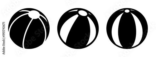 Three black and white oval shapes vector illustration graphic design art element abstract modern art