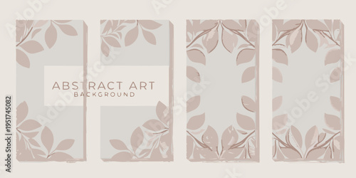 Floral patterns in muted tones create a soft abstract background design