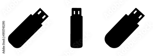Download usb drive vector illustration for data storage and file transfer technology design element