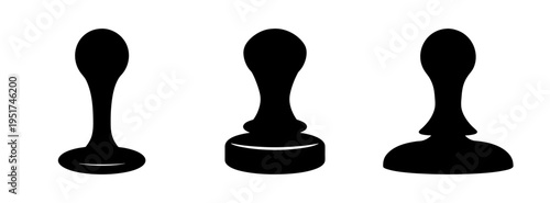 Three black and white cocktail muddlers for mixing drinks and cocktails at home or a bar setting